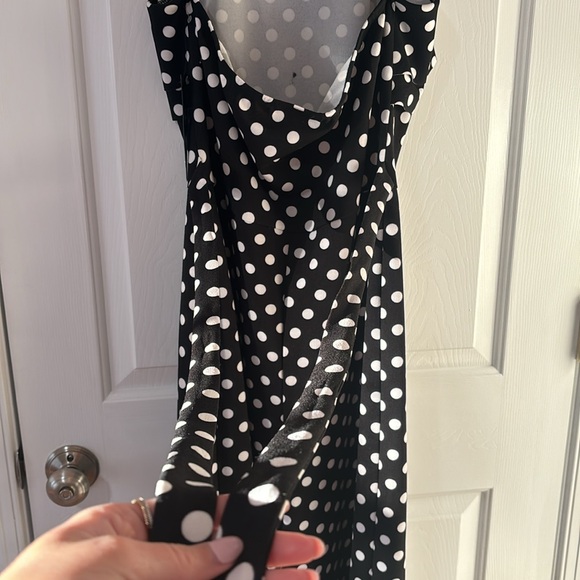 Bebe Open Back Polka Dot Jumper - Picture 10 of 12